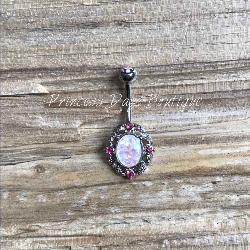 Beautiful Opal Belly Button‎ Ring